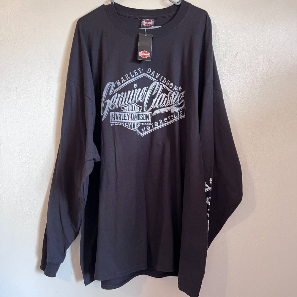 Harley Davidson Mens Long Sleeve T-shirt Cabo San Lucas Mexico Black size 4X lar